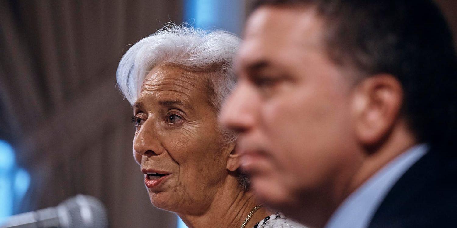 IMF-chefen Christine Lagarde och den argentinske finansministern Nicolas Dujovne framträdde tillsammans på onsdagen för att presentera det utökade stödpaketet från IMF till Argentina.