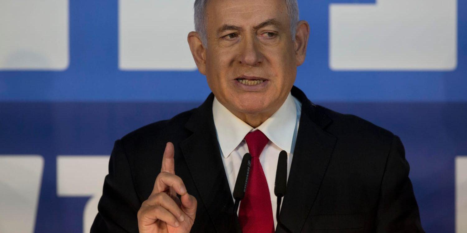 Israels premiärminister, Likudledaren Benjamin Netanyahu.