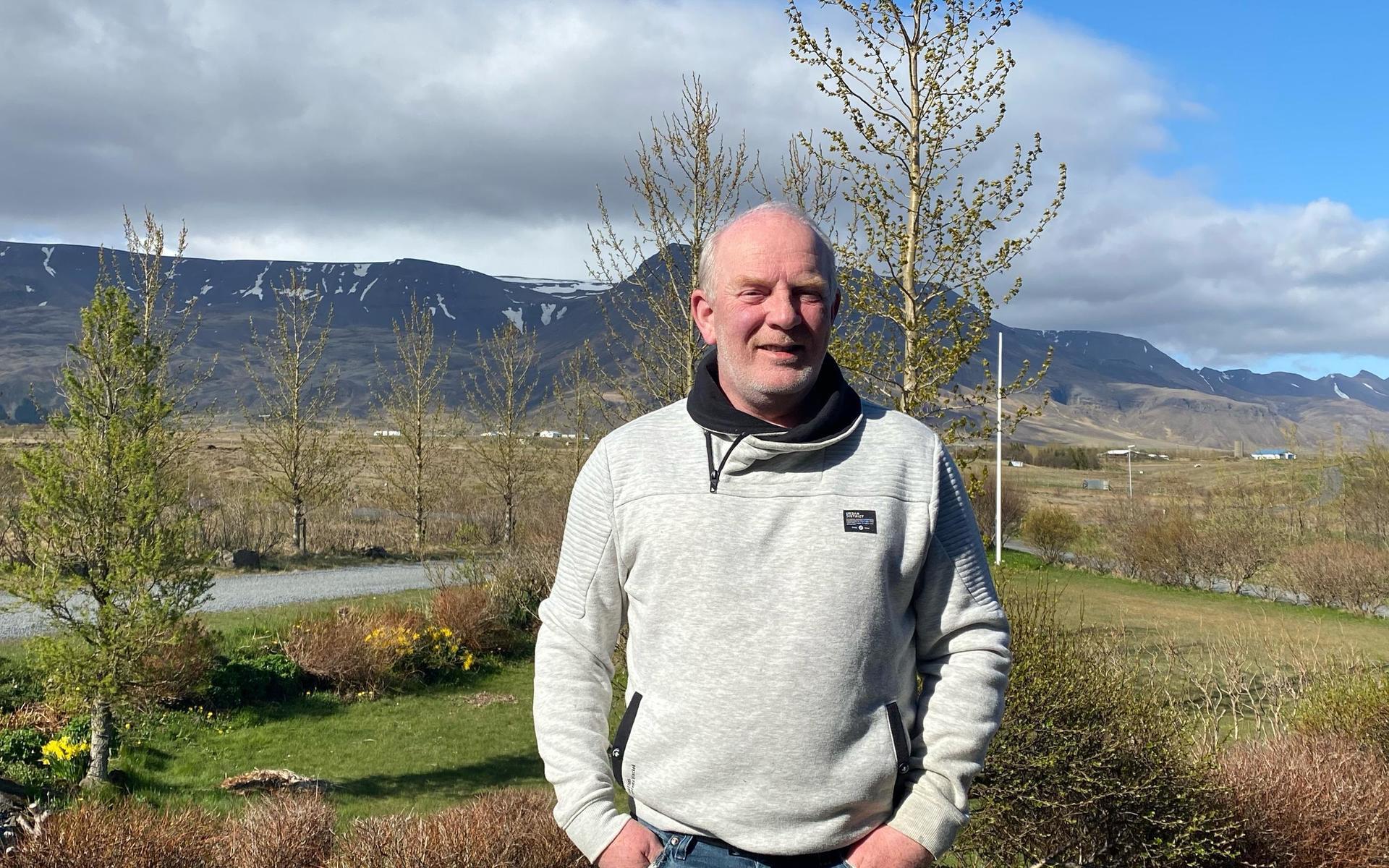 Expendo utsågs nyligen till årets företag i Laholm 2020. Detta trots att koncernens vd Gudjon Halldorsson fått hålla sig på Island i princip hela året. Här syns han på sin gård Fitjar strax utanför Reykjavik.
