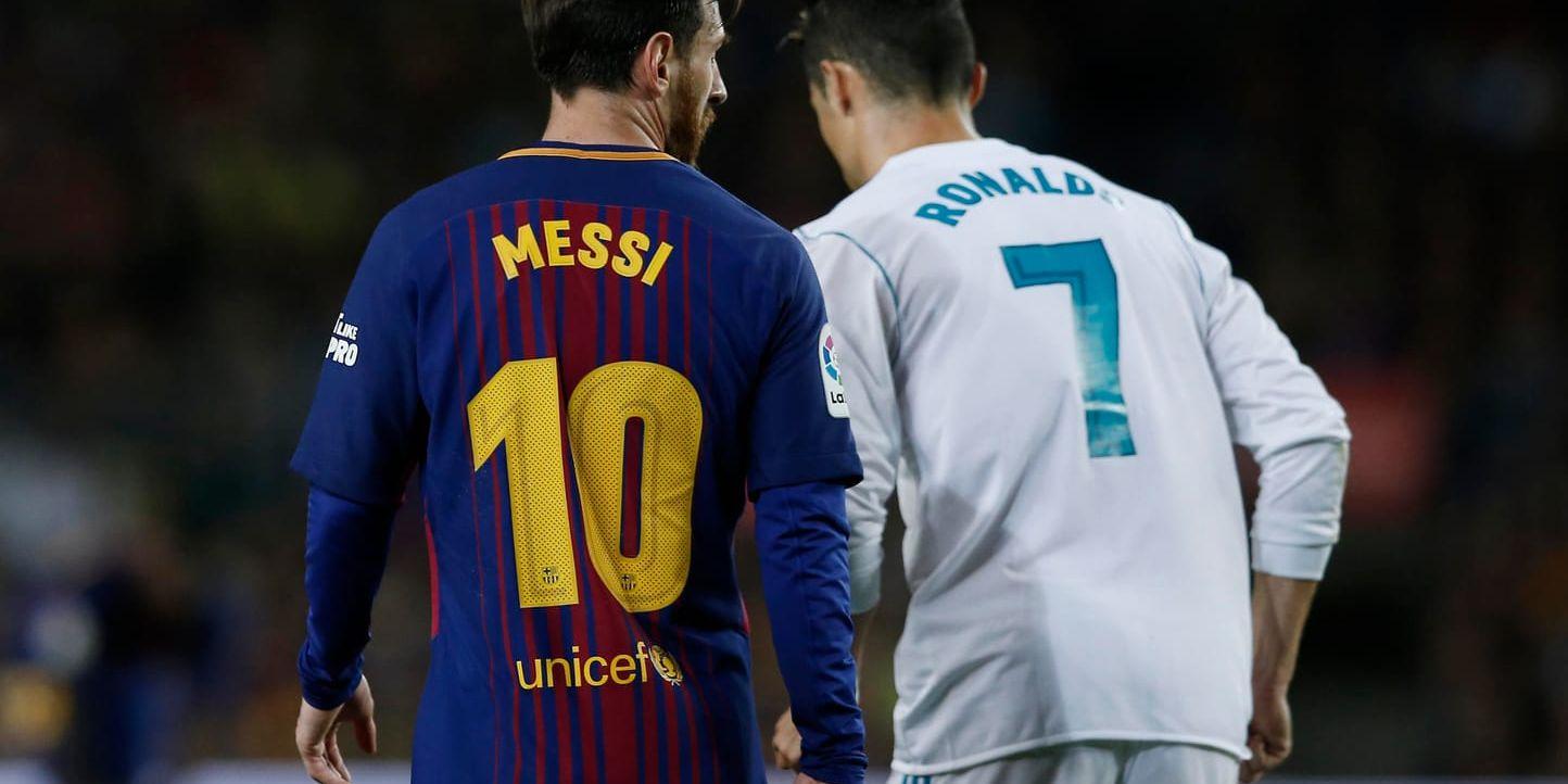 Lionel Messi och Cristiano Ronaldo har nått enorma framgångar på klubblagsscenen i Barcelona och Real Madrid. På VM-scenen har de dock ännu inte gått hela vägen. Arkivbild.
