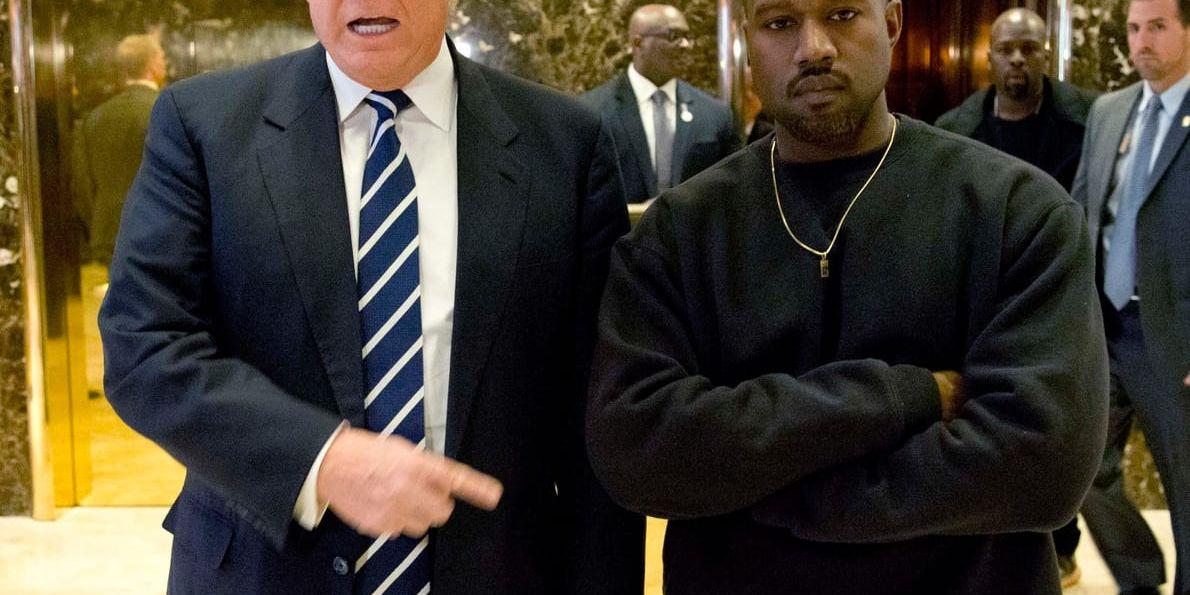 Donald Trump och Kanye West har träffats förut. Här i Trump Tower i New York 2016. Arkivbild.