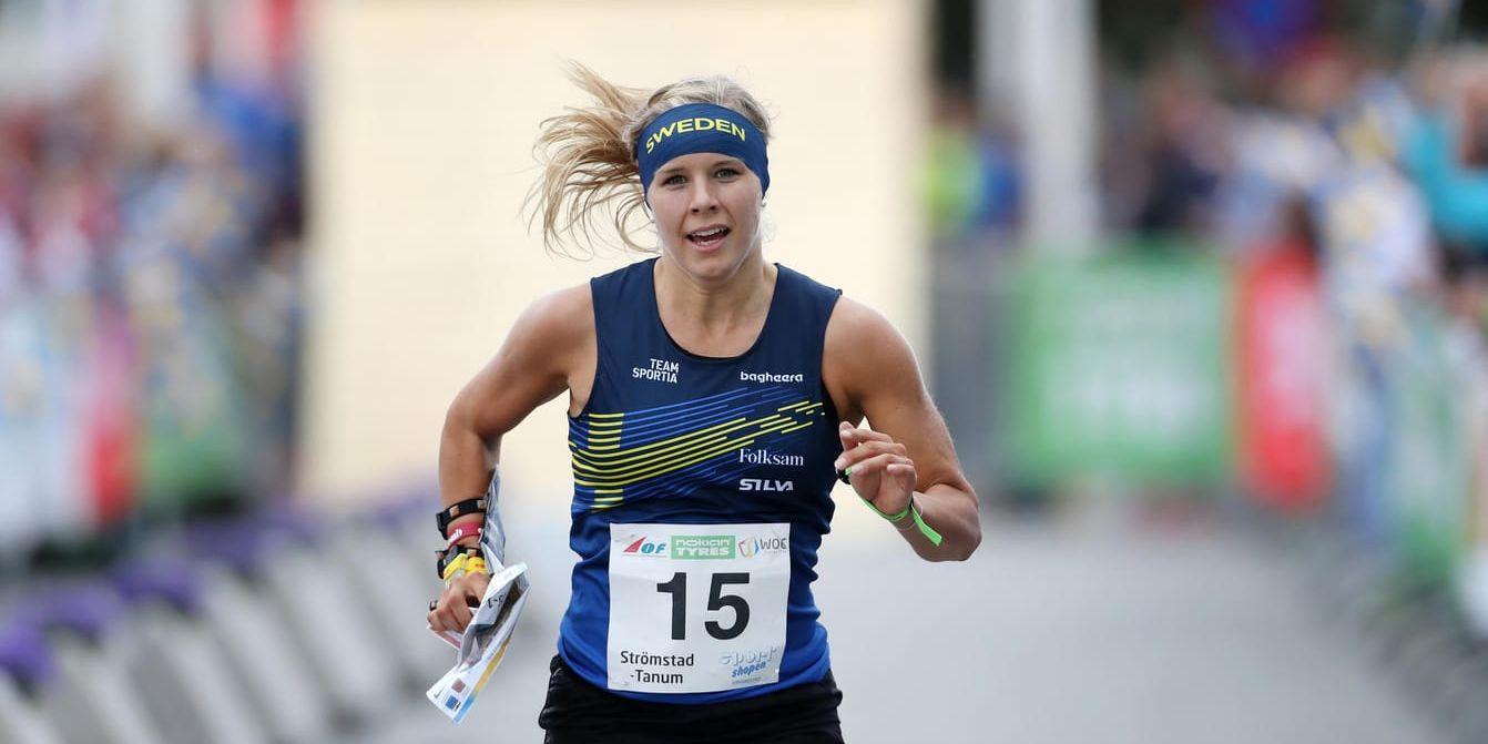 Sara Hagström sprang slutsträckan när Sveriges andralag vann stafetten i världscupavslutningen. Arkivbild.