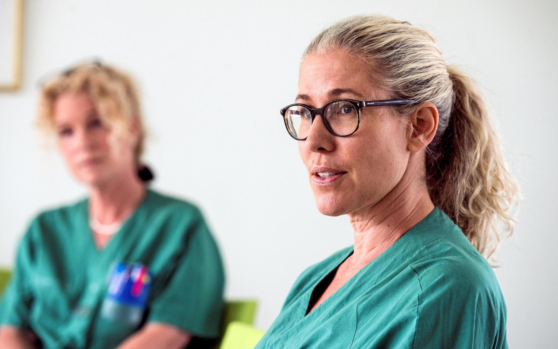 Paula Örngård, avdelningschef, och Maria Meirik, medicinskt ledningsansvarig läkare på intensiven.