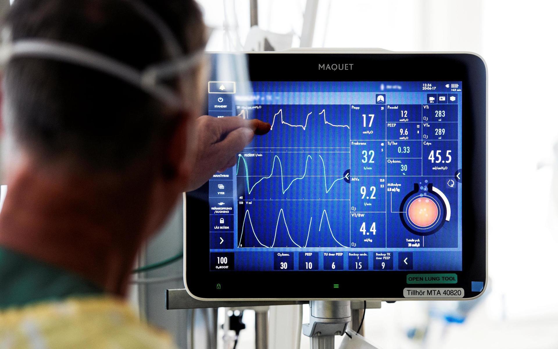 Andning, hjärtfrekvens och kroppstemperatur med mera följs noga av vårdpersonalen.
