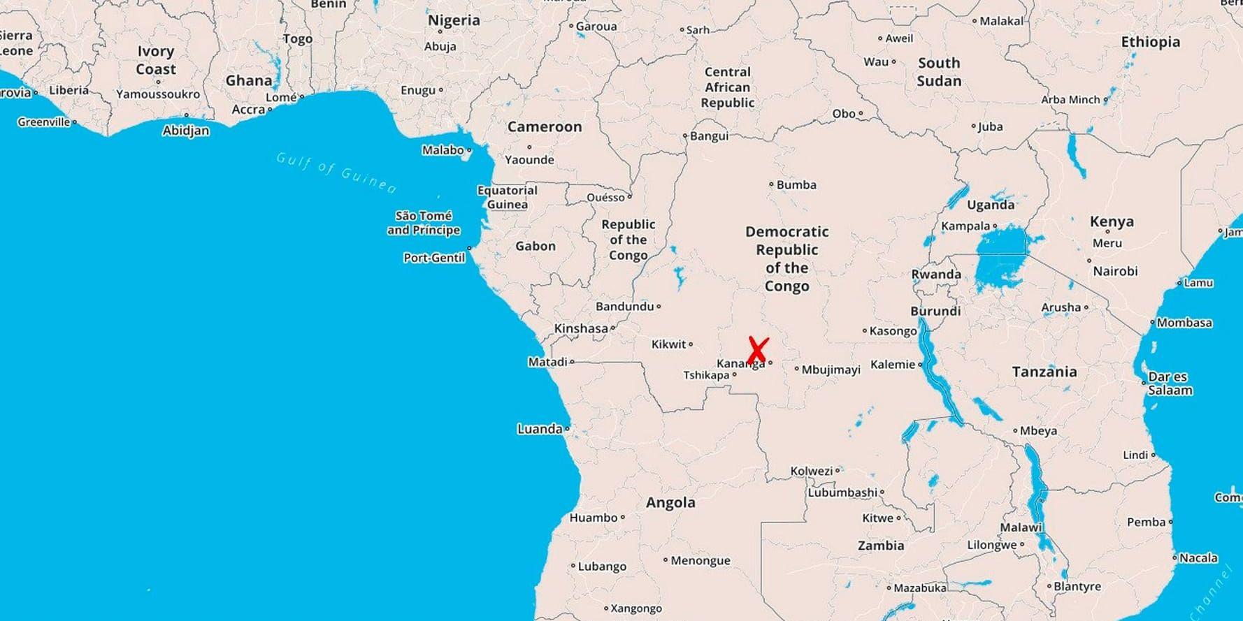 Kasairegionen i Kongo-Kinshasa.