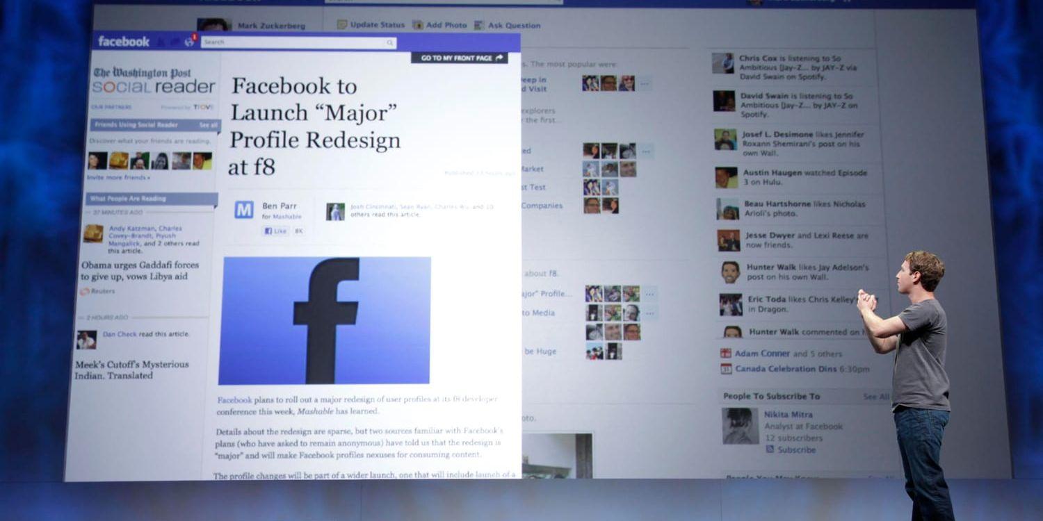 Facebook presenterar nya regler för vilket innehåll som får läggas upp. Arkivbild.