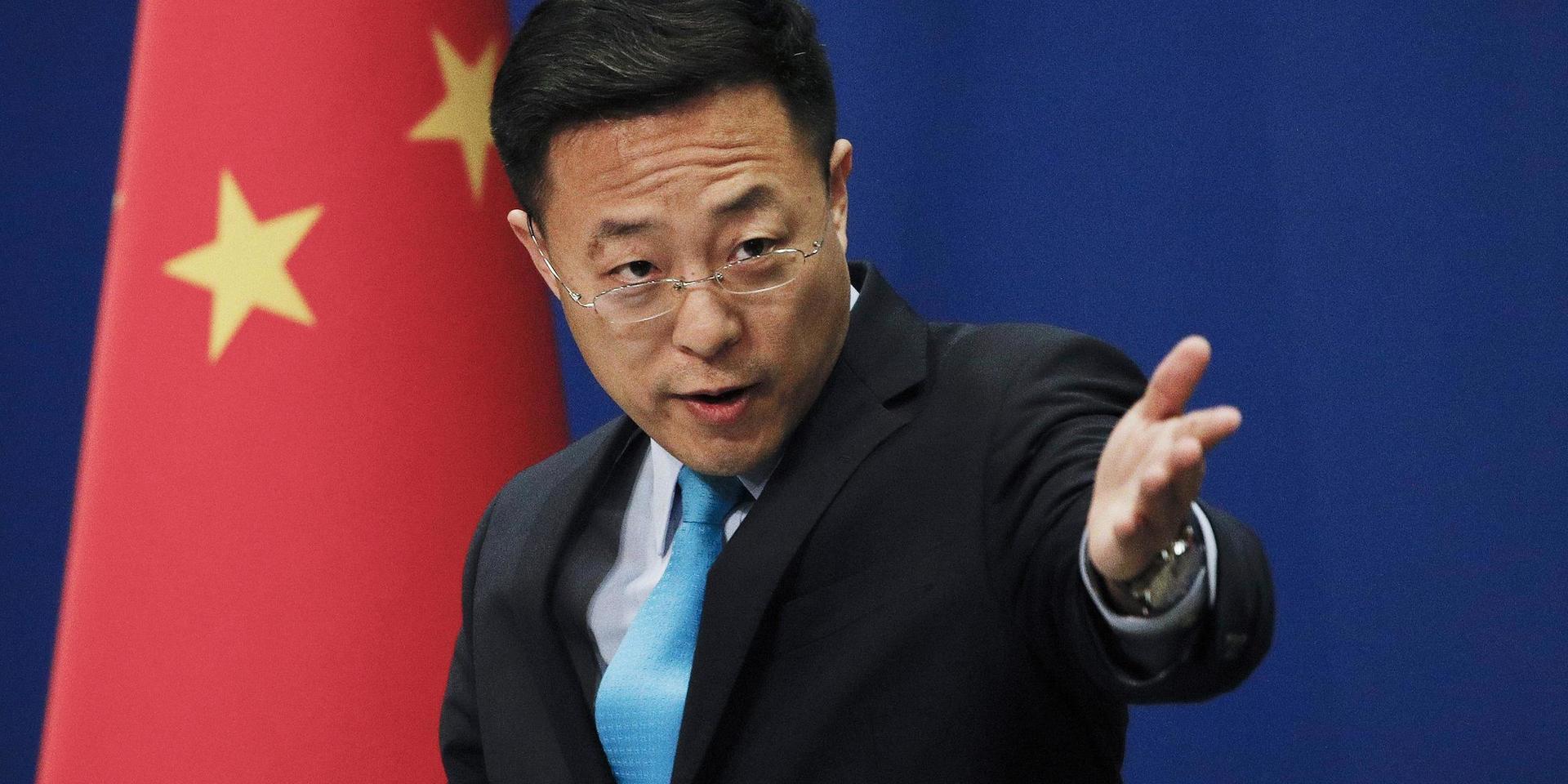 Zhao Lijian, talesperson för Kinas utrikesdepartement. Arkivbild. 