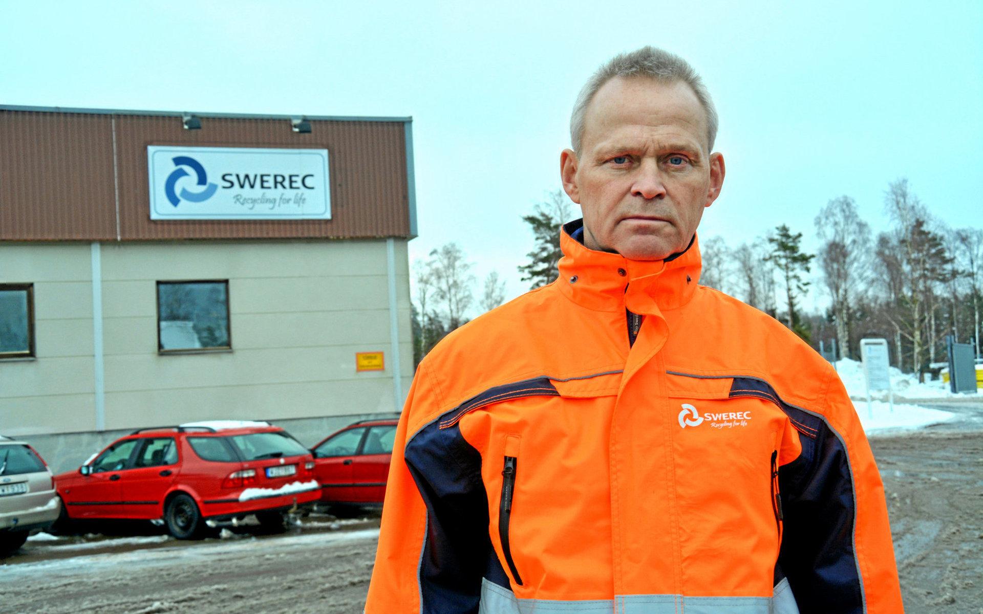Nummer 8 är Leif Karlsson, vd för aktiebolaget Swerec i Sverige, beläget i Bredaryd.