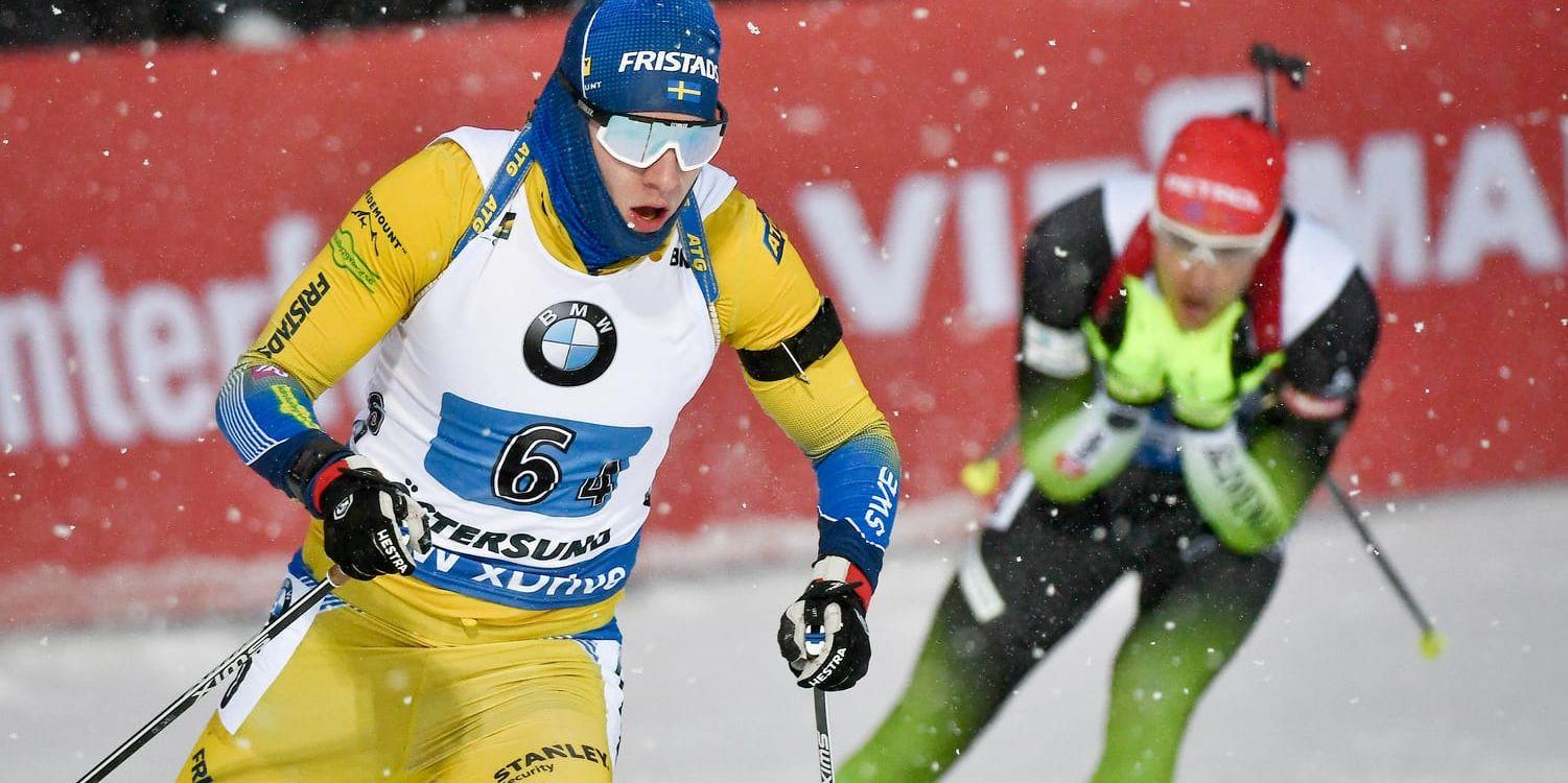 Sebastian Samuelsson hade inte sin bästa dag när Sverige missade medalj i herrstafetten.