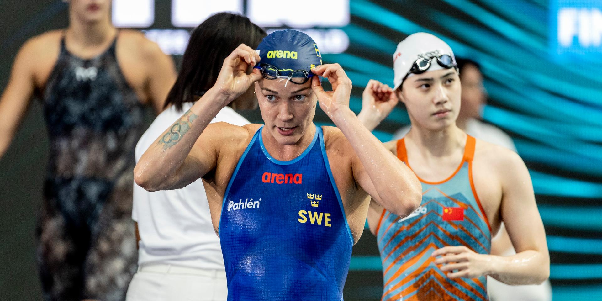Sarah Sjöström hade snabbaste tiden i försöken på 50 meter fritt.