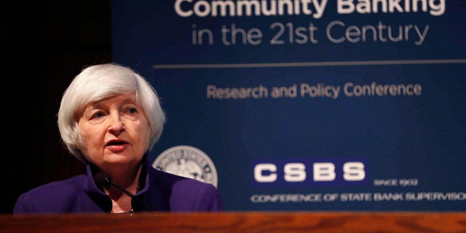Janet Yellen, chef för USA:s centralbank Federal Reserve, sägs vara en av president Donald Trumps fem kandidater till posten.