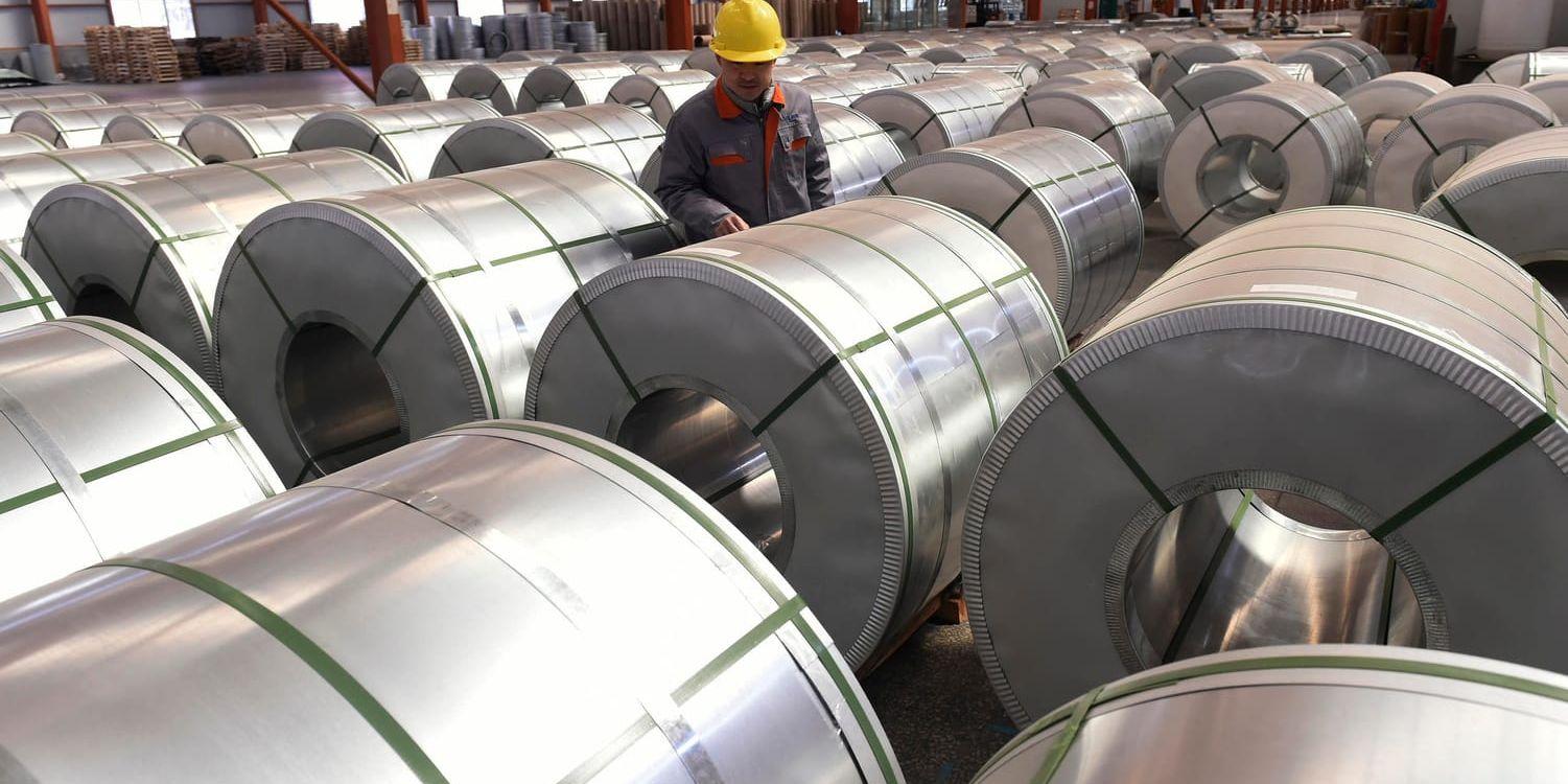 Ett grundläggande problem för stål- och aluminiumindustrin globalt är överkapacitet, inte minst i Kina. Arkivbild