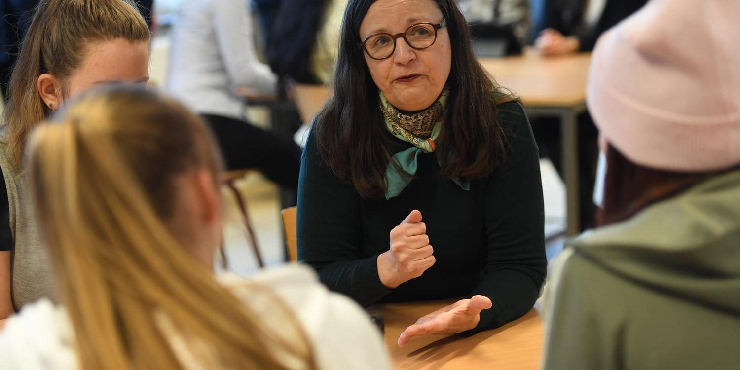 Gymnasie- och kunskapslyftsminister Anna Ekström (S) kan få dubbla möten med Friskolornas riksförbund. Arkivbild.