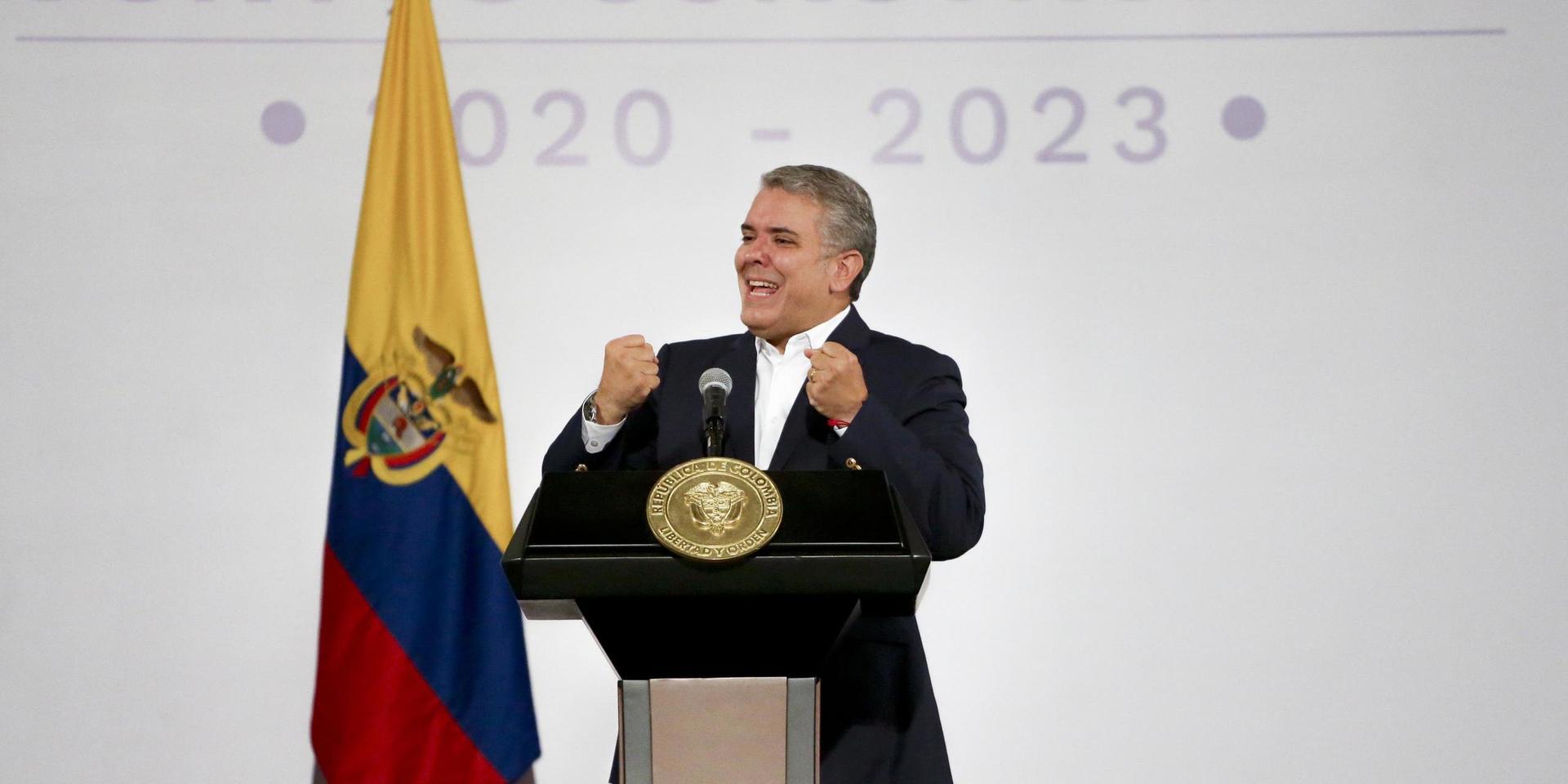 Colombias president Iván Duque. Arkivbild. 