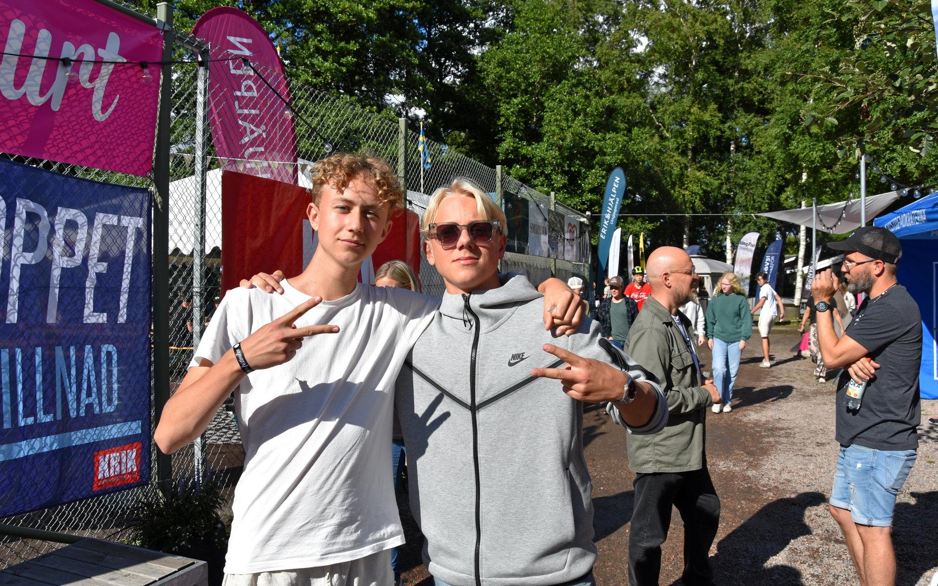 Arvid Mjörnell och Nils Markusson besökte festivalen för första gången. 