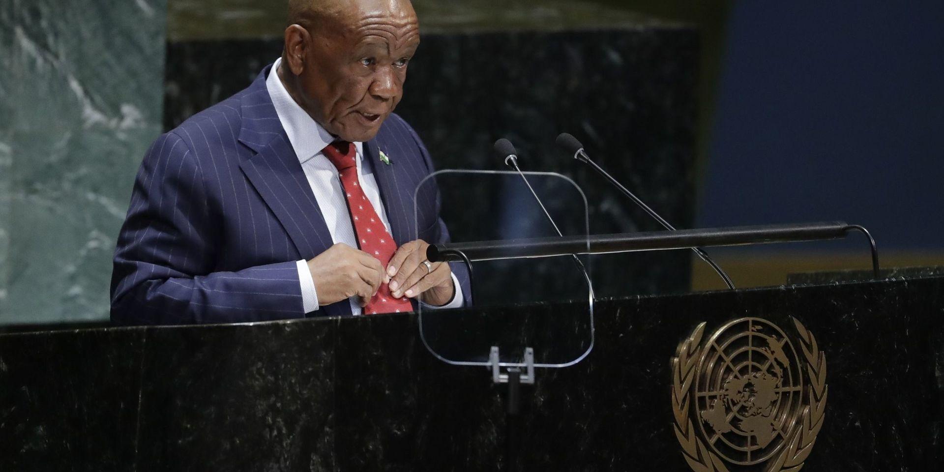 Lesothos premiärminister Thomas Thabane anklagas för inblandning i mordet på hans fru och frun han gifte om sig med anklagas för att ha beställt mordet. Arkivbild.