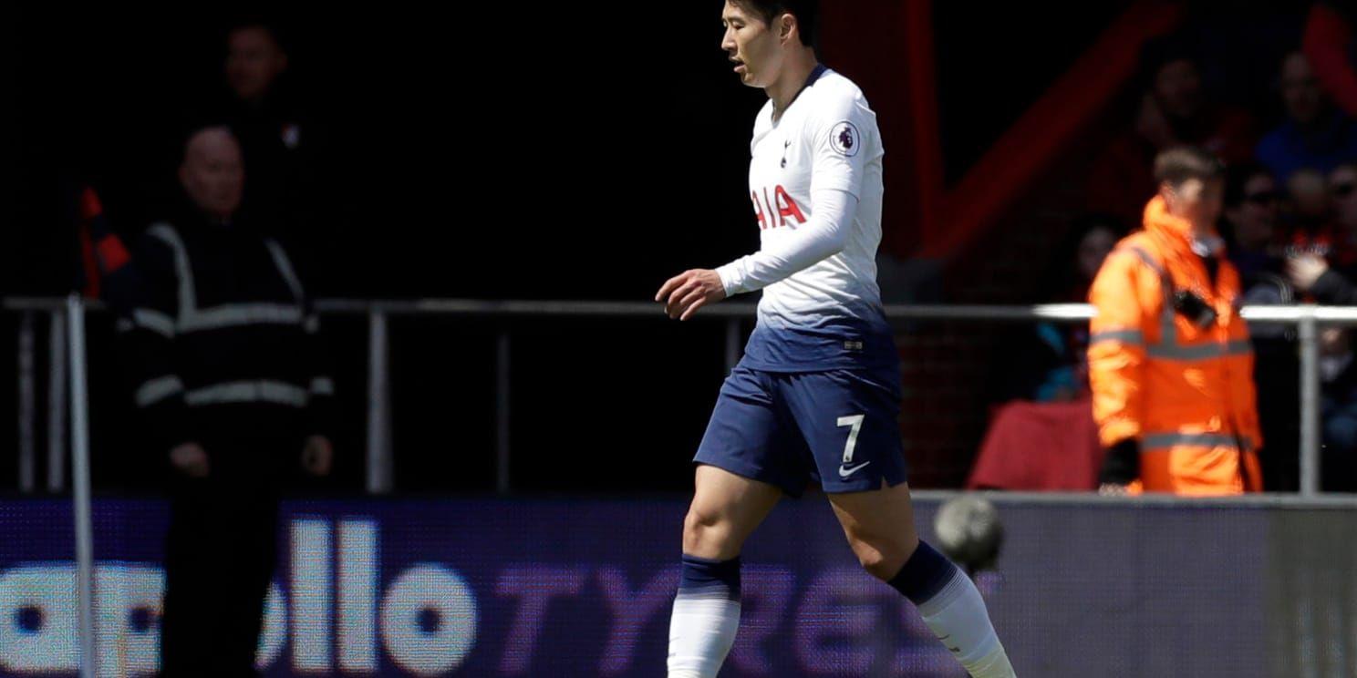 Son Heung-Min blev utvisad när Tottenham föll.