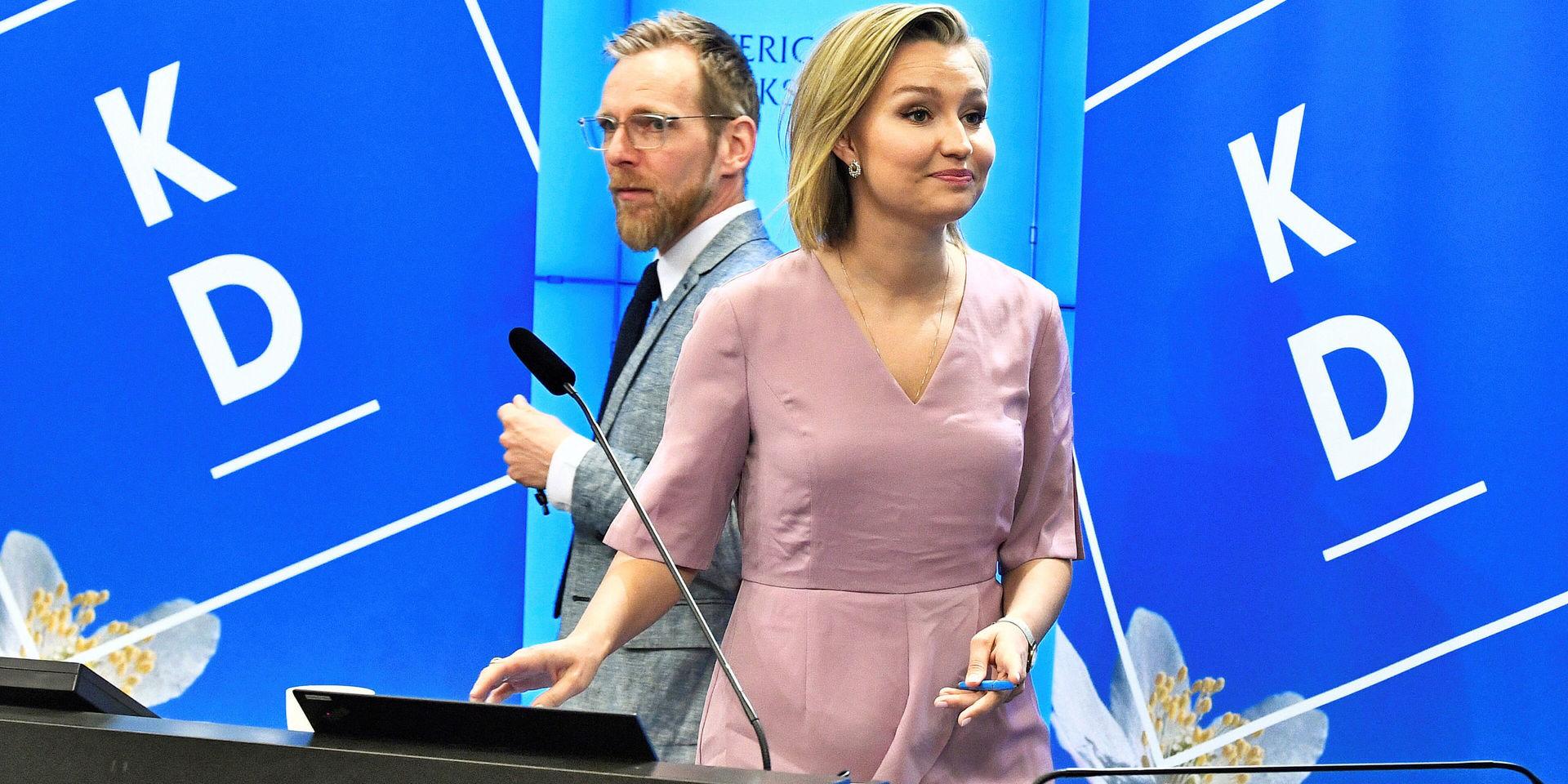 KD-positionen är svårbegriplig. Här partiets ekonomisk-politiske talesperson Jakob Forssmed och partiledaren Ebba Busch Thor.
