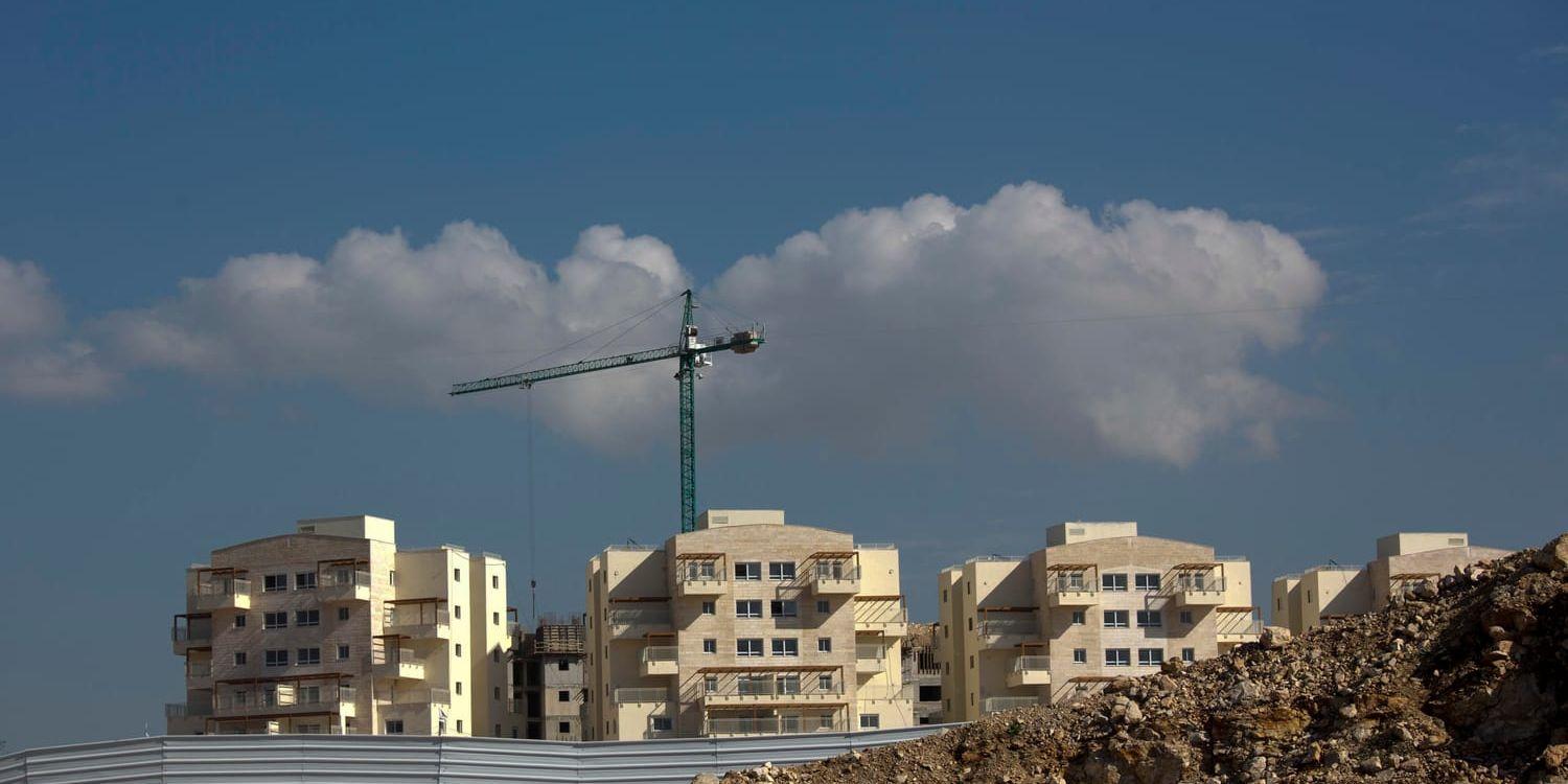 På bilden syns en av många israeliska bosättningar på den palestinska Västbanken som ockuperas av Israel. Arkivbild.