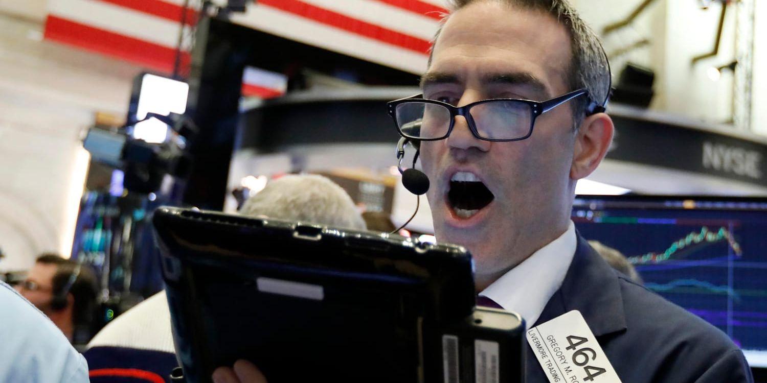 Handeln var ryckig på New York-börsen under tisdagen.