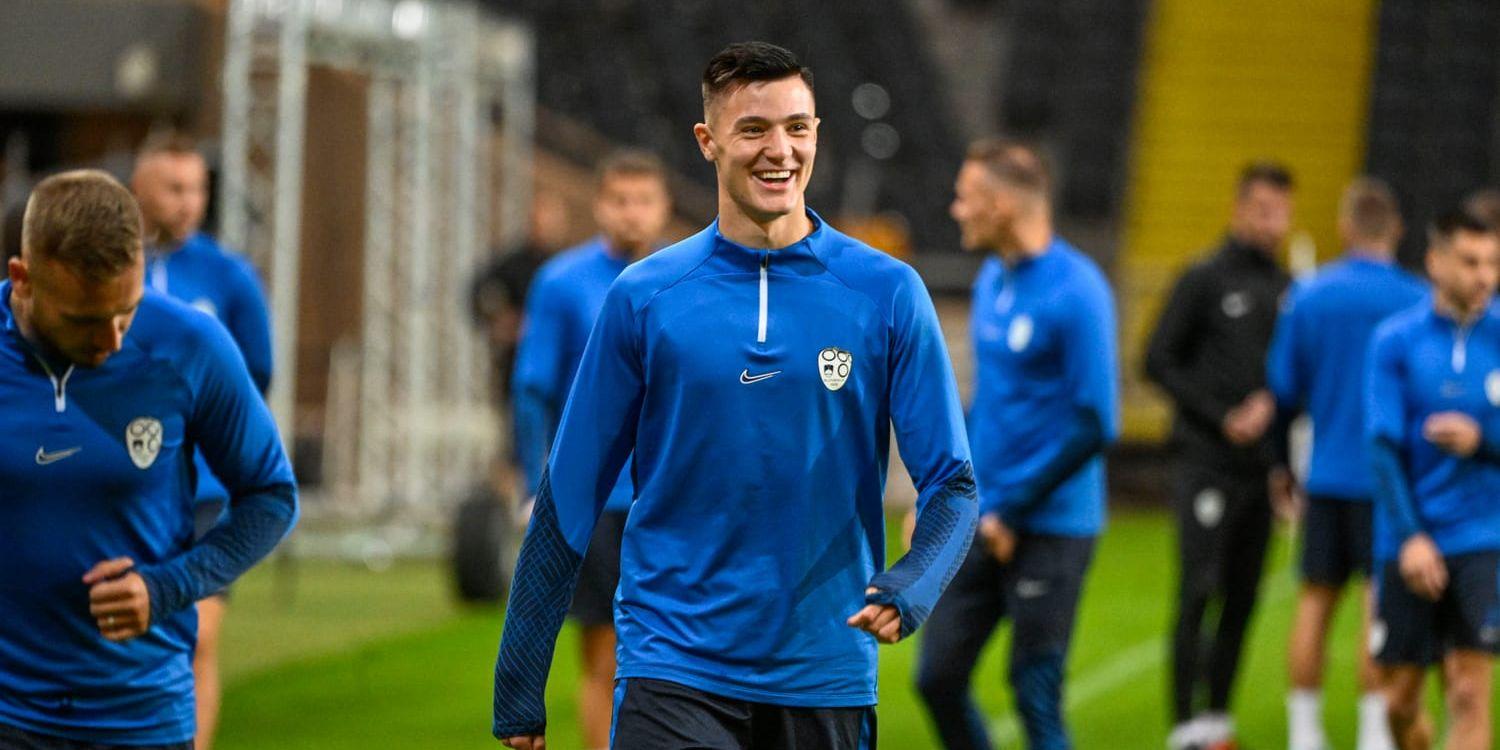Benjamin Sesko, 19, spås en lysande framtid. I kväll är han det stora slovenska hotet mot Sverige i ödesmatchen i Nations League.