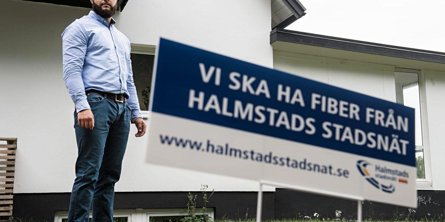 Orättvist. Thomas Masson har skrivit avtal med Halmstads stadsnät, men retar sig på att Söndrum fått mer fördelaktiga villkor.