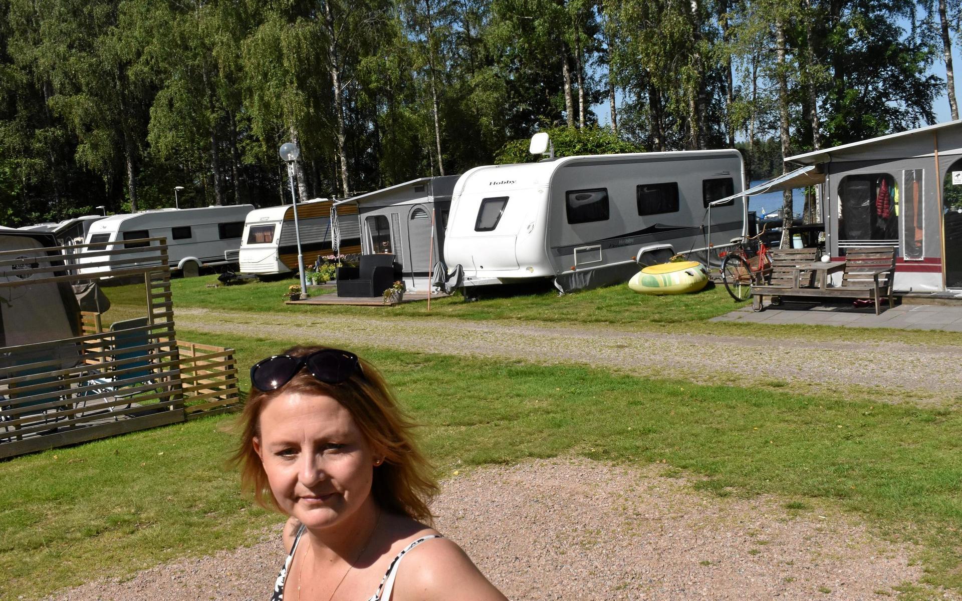 Caroline Skofteröd är sedan sex år tillbaka föreståndare för campingen.