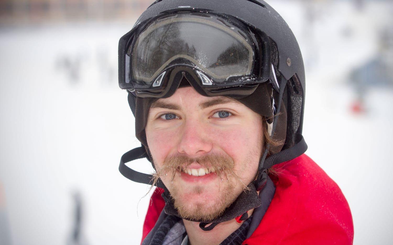 19 år. Har åkt skidor sedan han var tre. Samuel Zadig från Örkelljunga. Bild: Jonatan Gernes