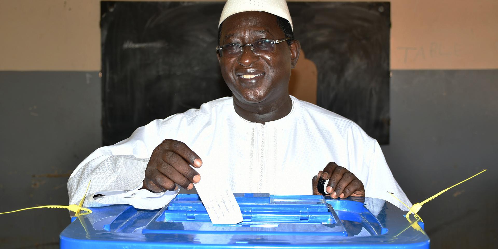 Oppositionsledaren Soumaila Cissé. Bild från 2018.