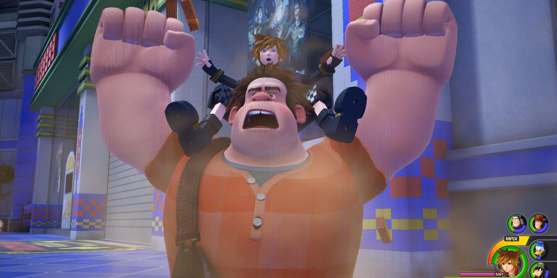 Figurer från Disney och Square Enix världar möts i kommande "Kingdom hearts III". Pressbild.