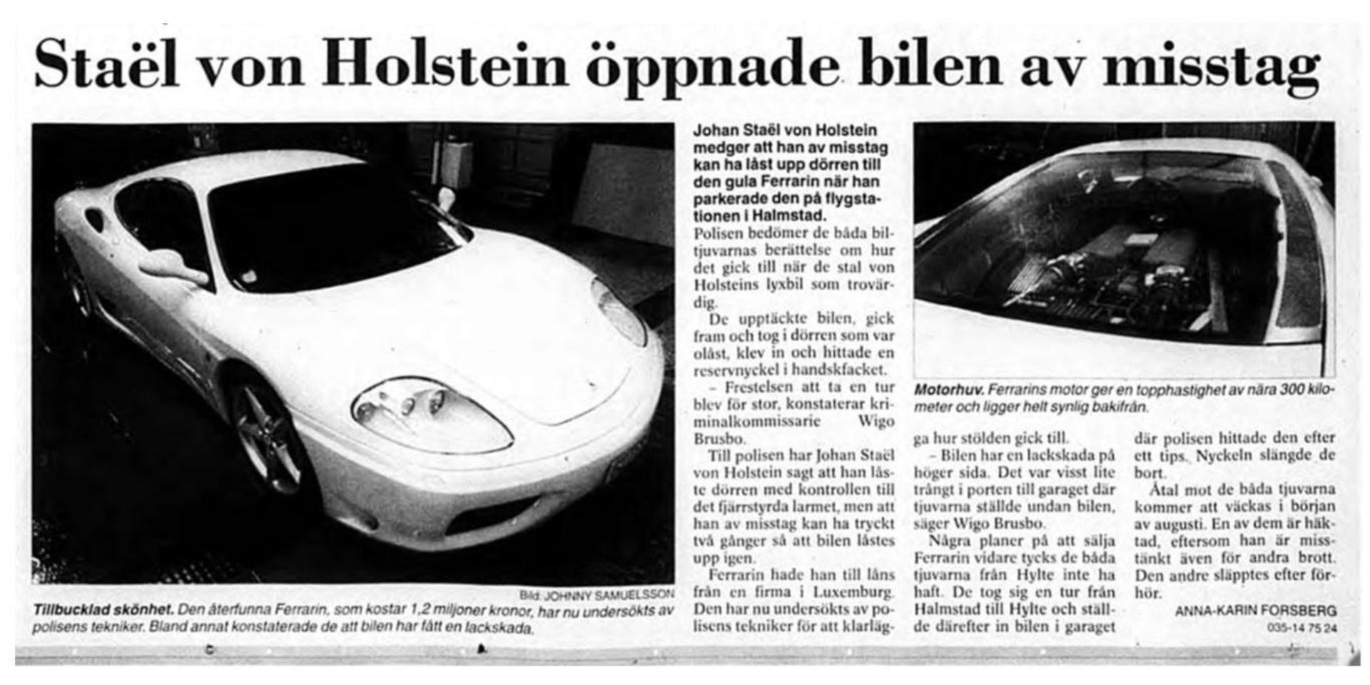 Artikel i Hallandsposten från juli 2000.