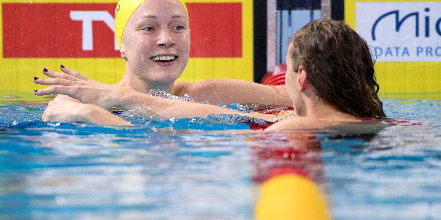 Sarah Sjöström och Katinka Hosszu vill vara med i en ny och lukrativ simtour. Arkivbild.