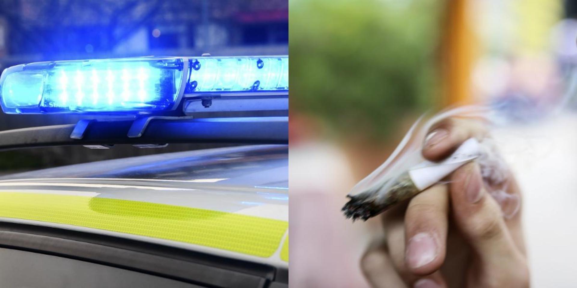 Polispatrullen stoppade bilen på Hässleholmsvägen i Mellbystrand. Föraren misstänks ha rökt cannabis Johan Nilsson/TT, Helena Landstedt/TT