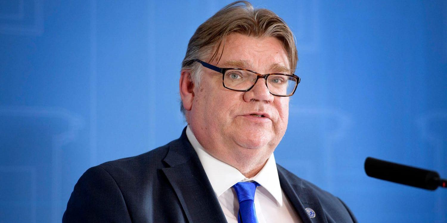Finlands utrikesminister Timo Soini (Blå). Arkivbild.