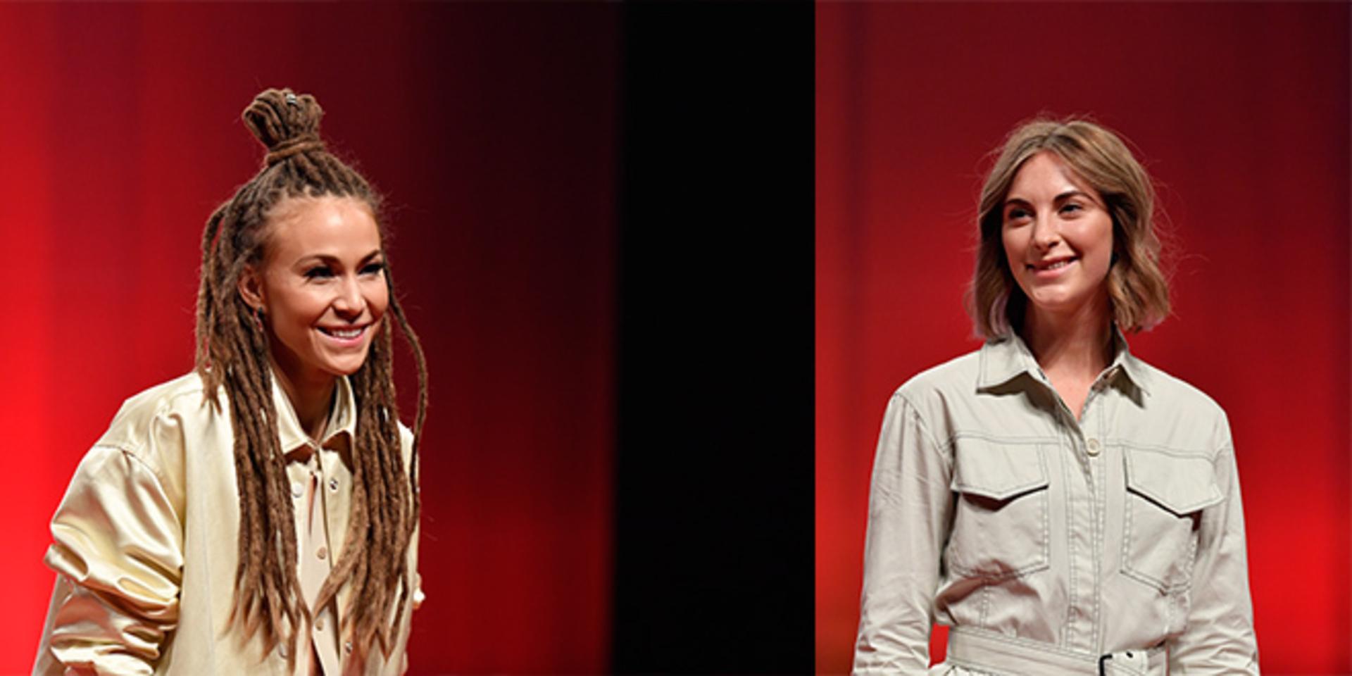 Mariette Hansson och Amanda Aasa är två artister från Halmstad som deltar i Melodifestivalen 2020. Bild: TT/montage