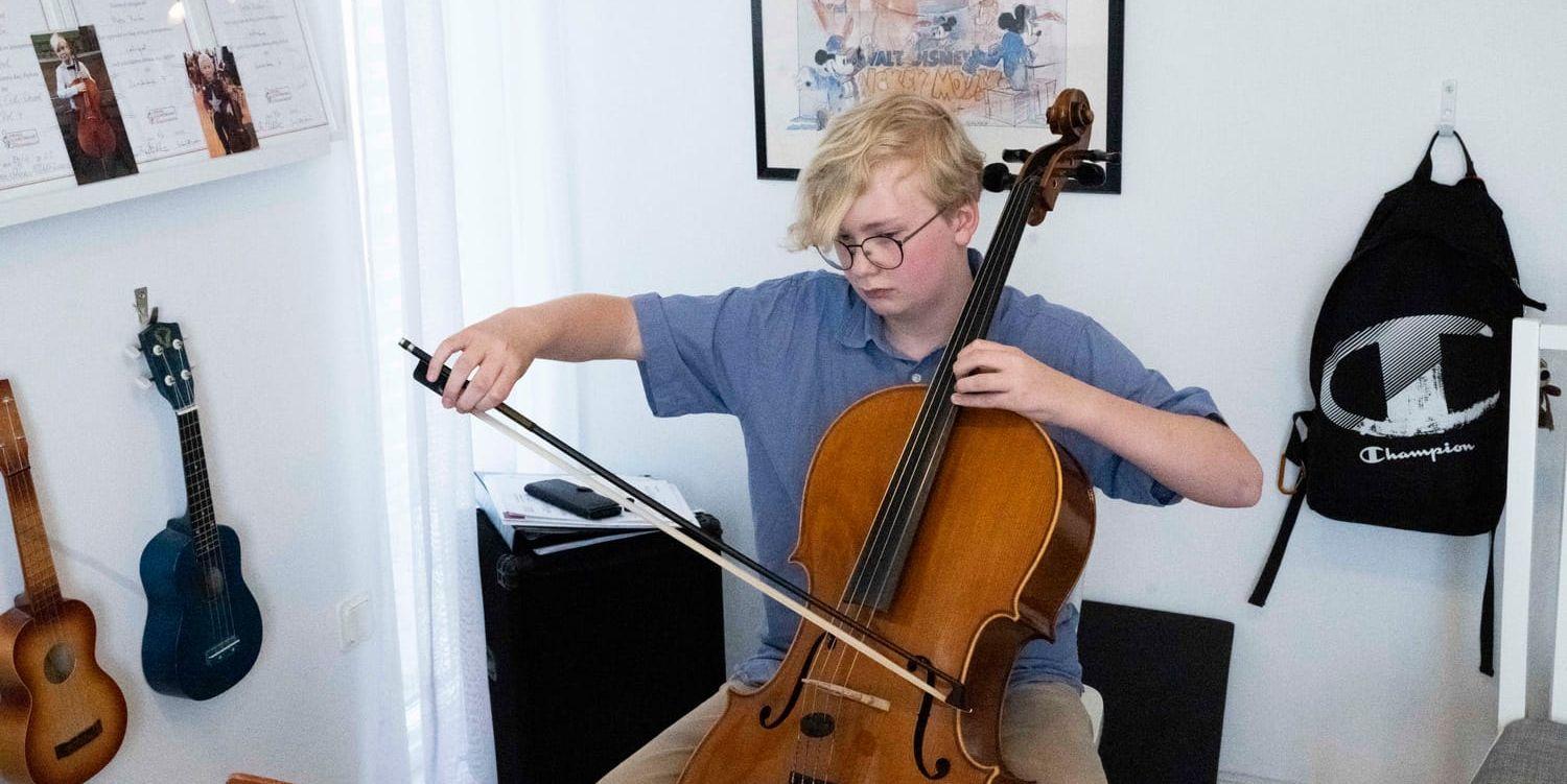 Malte Rosén älskar att spela cello. Hans talang har inte gått obemärkt förbi. Bland 27 sökande får han i år ensam hela Halmstads kommuns kulturstipendium för unga.