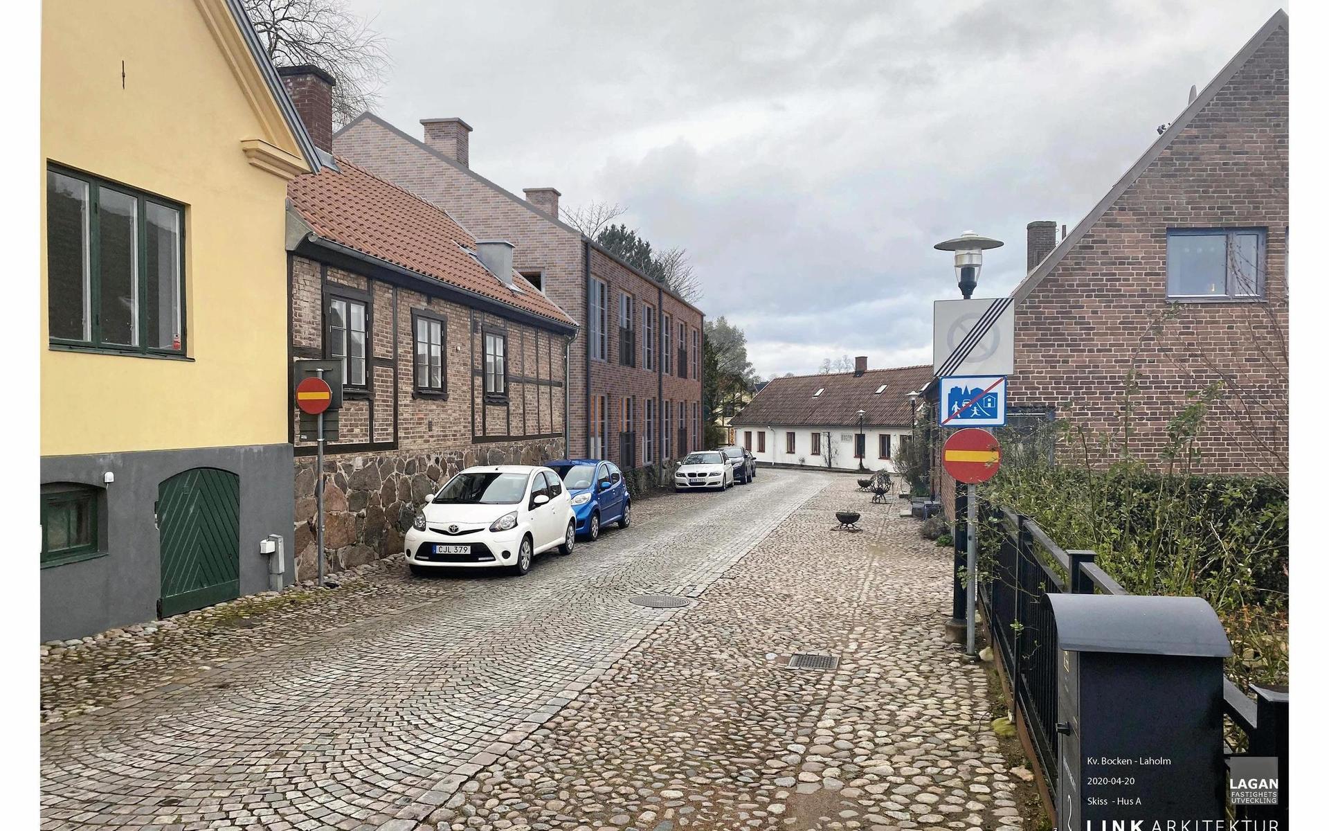 Lagan fastighetsutveckling AB vill bygga två nya flerbostadshus på Gula villans tomt utmed Gamlebygatan och S:t Clemens gränd. Nu har detaljplanen överklagats av elva närboende.