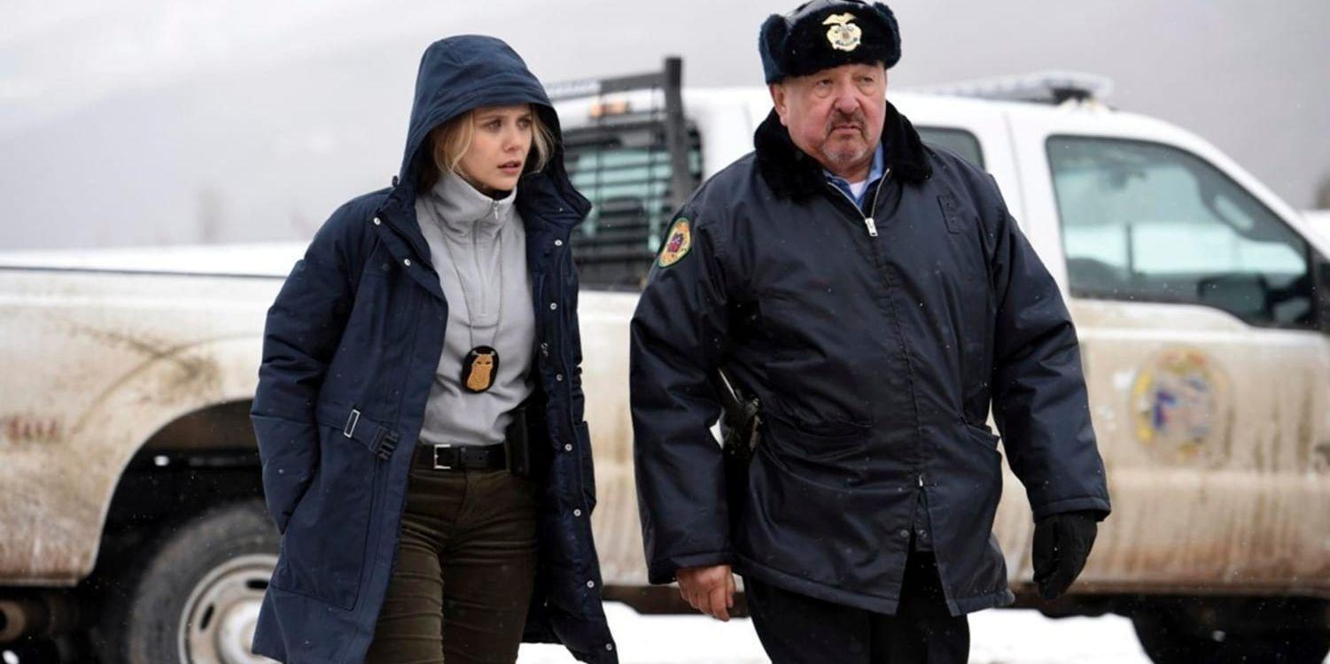I thrillern "Wind River" syns Elizabeth Olsen i rollen som Jane Banner, en FBI-agent som utreder mordet på en ung kvinna i samhällets utkanter. Pressbild.