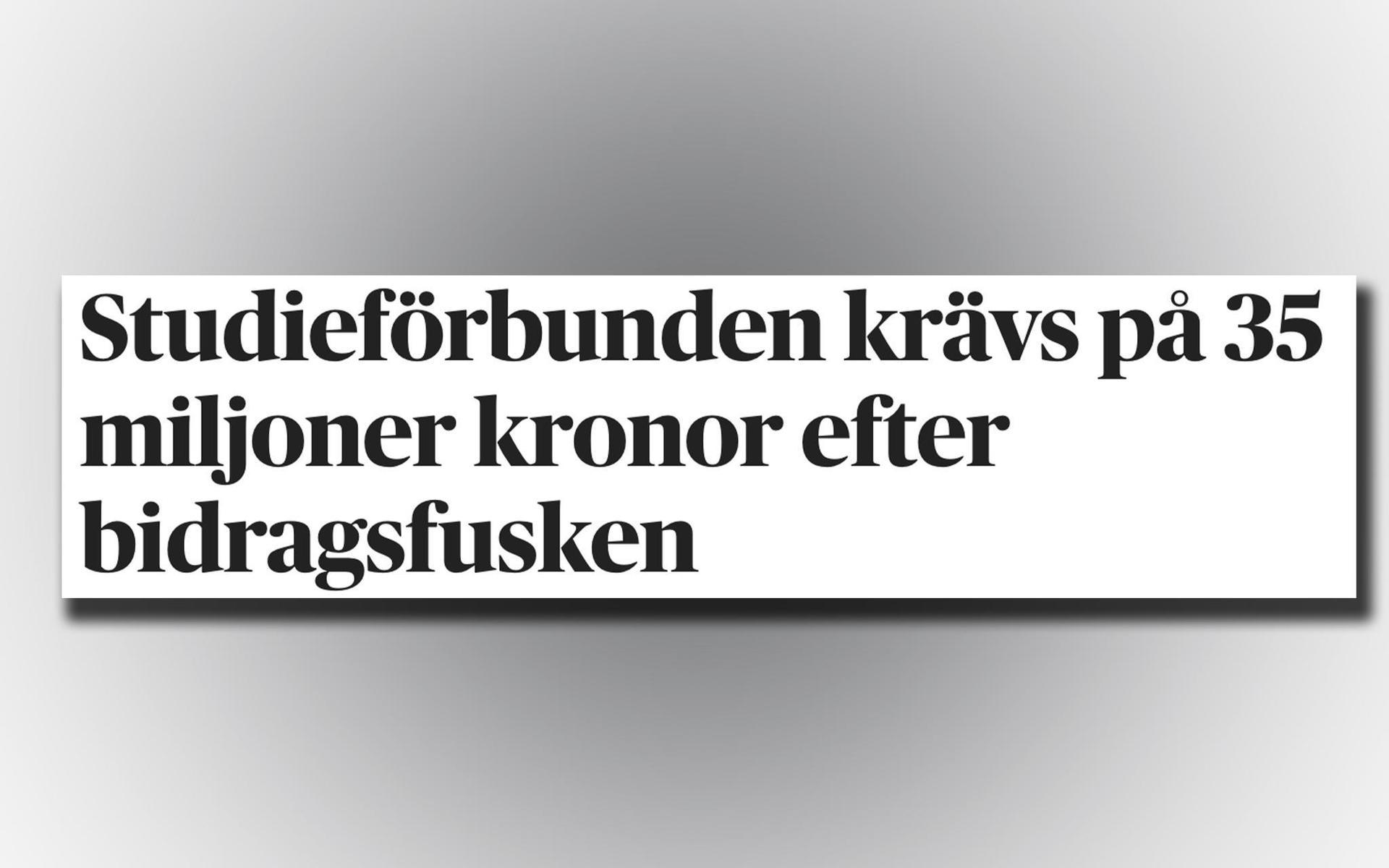 Det var tidigare i veckan som Dagens Nyheter avslöjade att de svenska studieförbunden kan komma att tvingas betala tillbaka 35 miljoner kronor. 