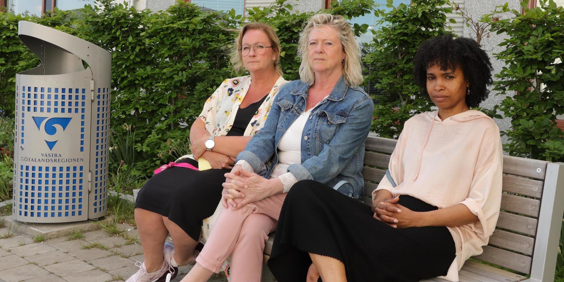 Madelene Nilsson, Carina Jonsson och Franquelina Runegrund vittnar om en orimlig personalsituation på sjukhuset.