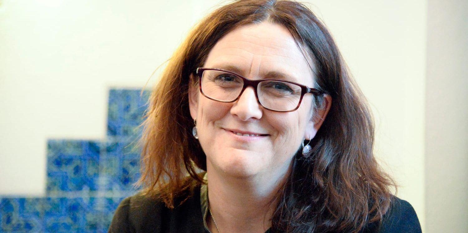 Handelskommissionären Cecilia Malmström hoppas hinna ro hem ett handelsavtal med USA innan hennes mandat löper ut i höst. Arkivbild