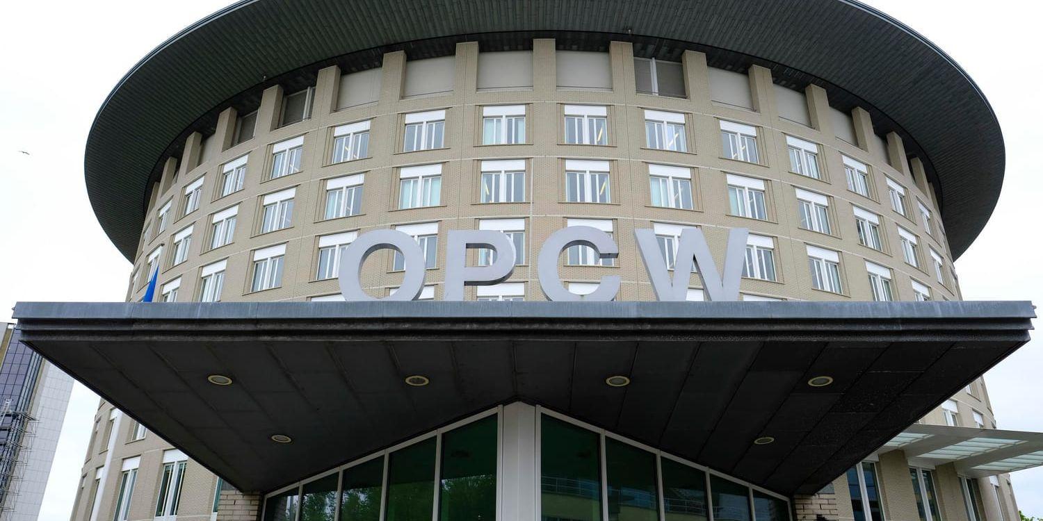 OPCW:s huvudkontor i Haag, Nederländerna. Arkivbild.