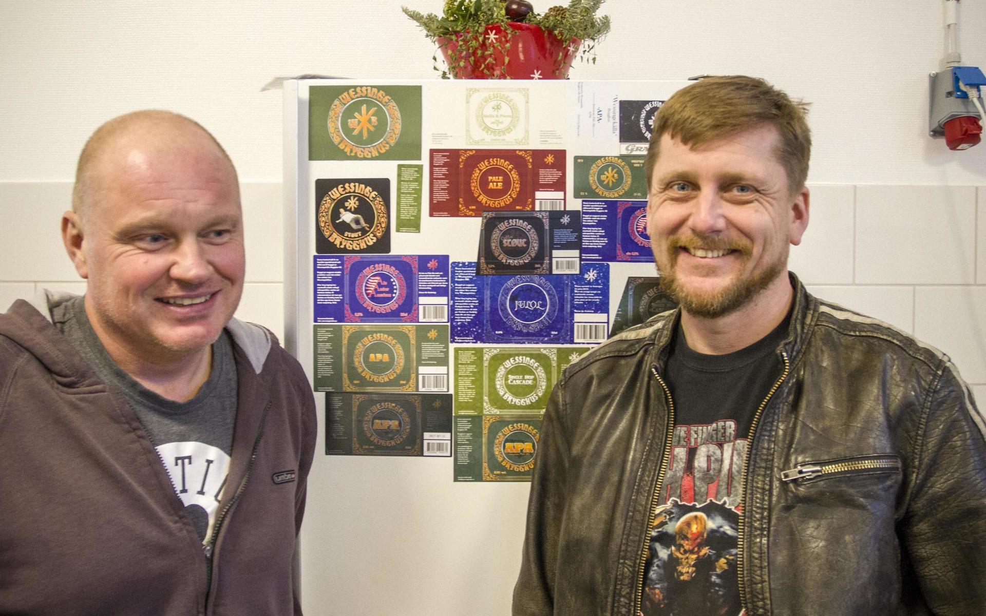Patrik Eriksson och Niklas Högberg på Wessingekälla brygghus har samarbetat med hårdrocksbandet Bonafide för att skapa gruppens egen öl.
