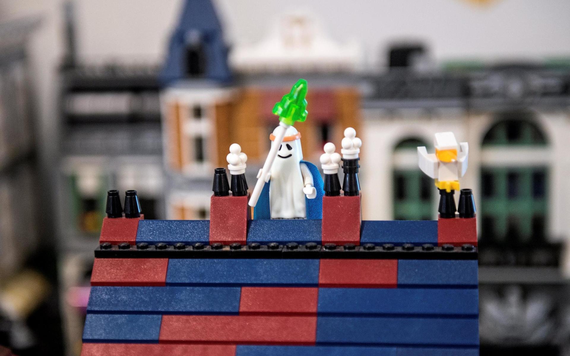 Spöket Vitruvius som är med i en Lego-film.