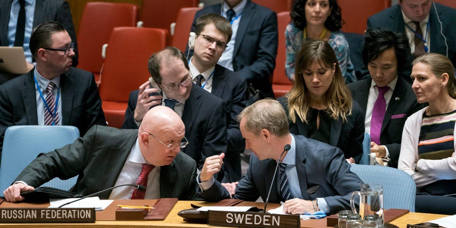 FN:s säkerhetsråd diskuterar Syrien.