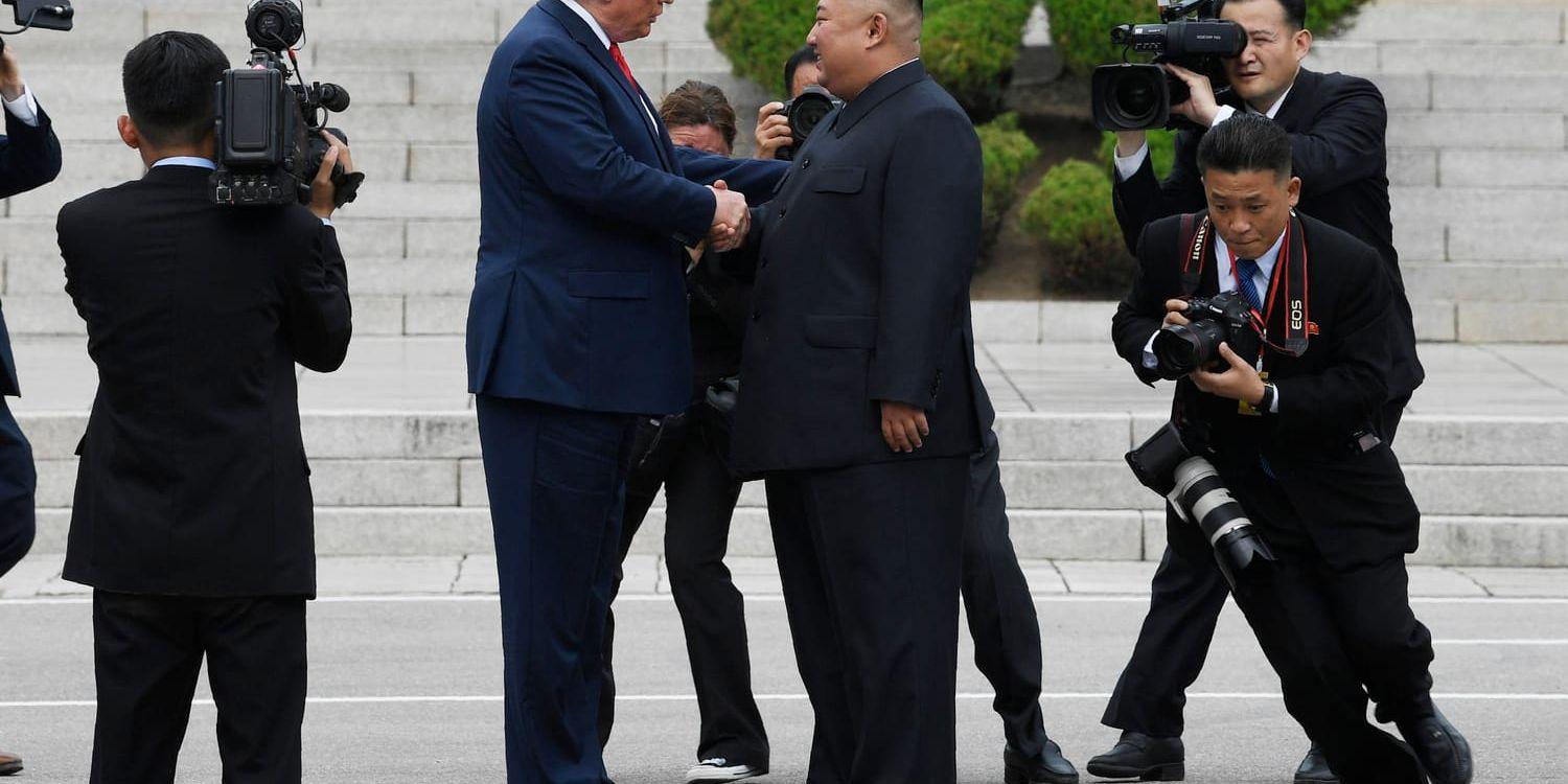 Donald Trump gick över på den nordkoreanska sidan om gränsen vid sitt möte med Kim Jong-Un.