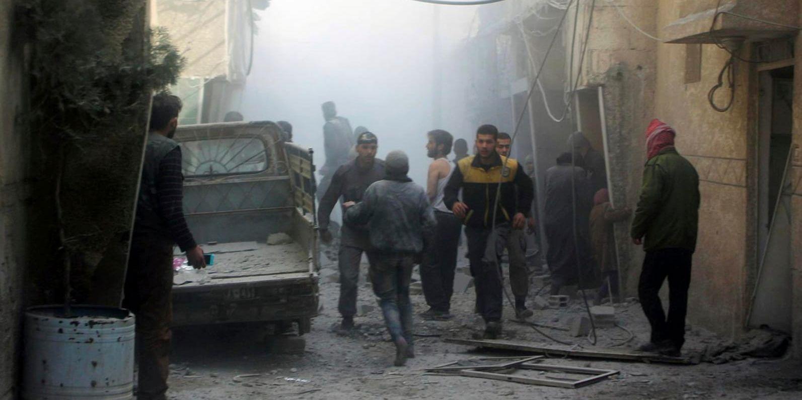 Ghouta har bombats hårt den senaste tiden – trots en FN-resolution om vapenvila.