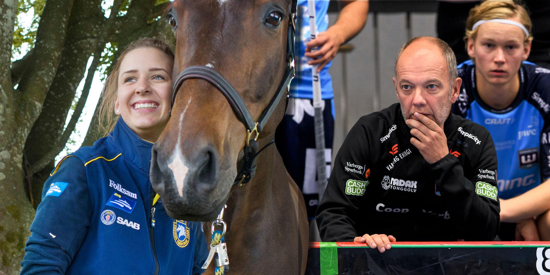 Fälttävlansryttaren Lina Forsberg från Halmstad – här med hästen Caloj – har tagit hjälp av innebandytränaren Kent Göransson från Varberg på sin resa mot eliten och till att bli starkare som person.