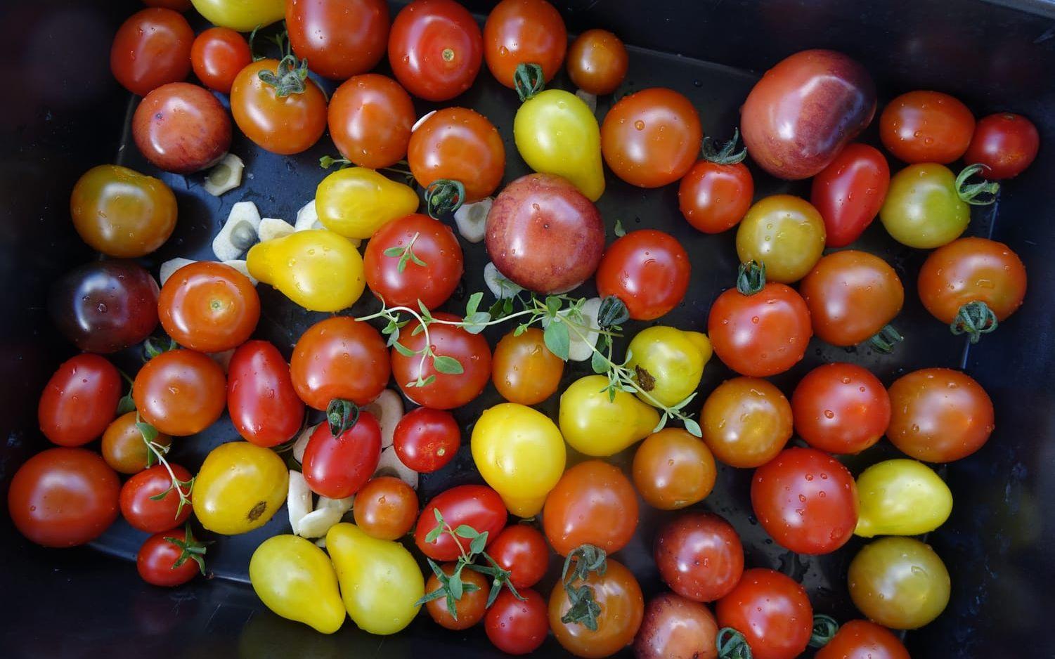 Godis. Så här års finns gott om tomater i butikerna, på en hel del ställen finns också självplockning. Det man inte väll äta direkt, kan man confitera.