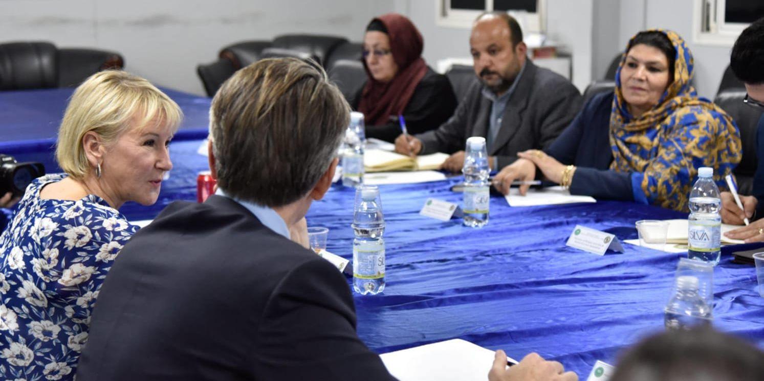 Utrikesminister Margot Wallström har träffat bland annat företrädare för kvinnoorganisationer under sitt besök i Afghanistan.
